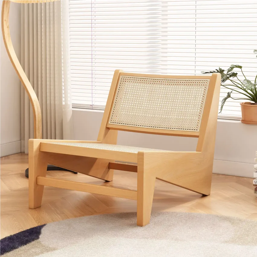 Livora One MOKU S802ラタンラウンジチェア　 ホワイトアッシュ